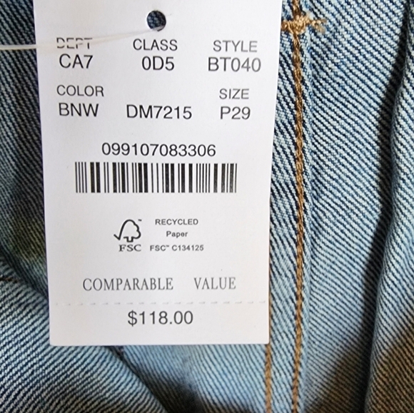J. Crew | Factory Petite Crop Denim Utility Patch Pocket Jeans Blue Womens - Picture 10 of 11